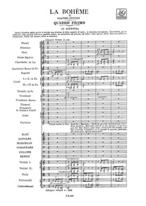 Puccini - La Boheme full score