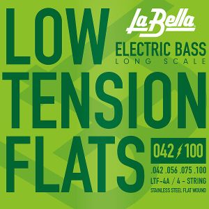 La Bella LTF-4A Low Tension Flex Flats 4 string Bass strings Stainless steel 042/100