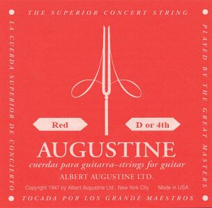 AUGUSTINE Classic nylon red normal tension - единична D 4-та струнa за класическа китара
