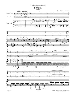 Бетховен  Соната за пиано и валдхорна или виолончело оп.17