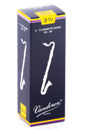 Vandoren  size 3  1/2 Bass Clarinet  reeds box