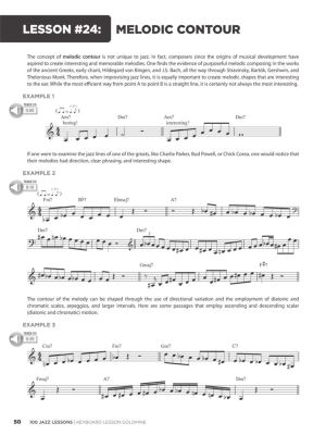 100 JAZZ LESSONS Keyboard Lesson Goldmine Series
