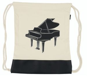 DRAWSTRING BAG GRAND PIANO BLACK/SILVER