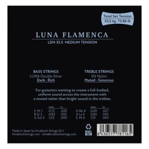 струни за фламенко китара  KNOBLOCH LDN 33.5 LUNA FLAMENCA 