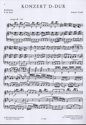 Vivaldi - Conerto  for guitar and piano in D major 