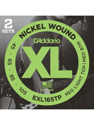 DADDARIO EXL165TP 2-Pack 45-105 Bass Guitar Strings