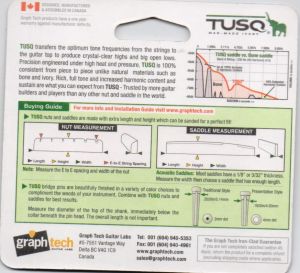 Graph Tech Tusq Saddle PQ 9110-C0 for Western guitars 