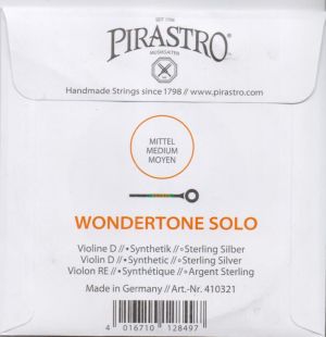 Pirastro Wondertone Solo D Violin  string