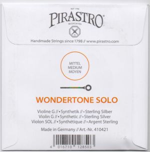 Pirastro Wondertone Solo G Violin  string