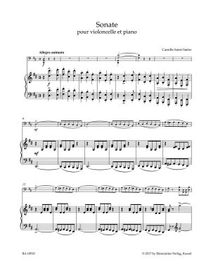 Saint-Saens - Sonata  for cello and piano in D dur