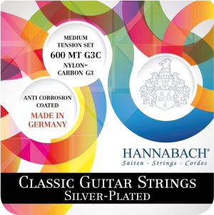 Hannabach   600MTG3C  Medium tension струни за класическа китара с 3 - та карбон