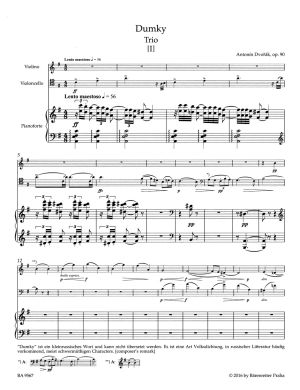Dvorák, Antonín Dumky op. 90 Trio