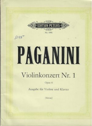Paganini - CONCERT 01 OP.6 secondhand