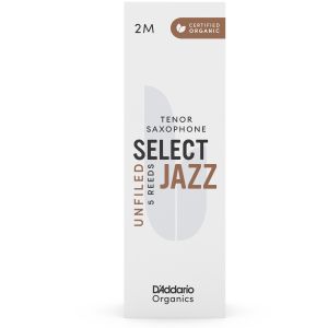 DADDARIO Woodwinds ORRS05TSX2M ORGANIC SELECT JAZZ UNFILED 5-pack Tenor Sax Reed