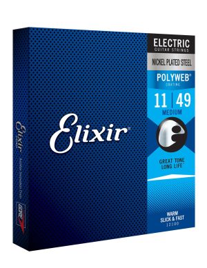 Elixir Strings for Electric guitar with Original Polyweb  coating 011-049