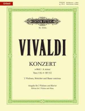 Вивалди  двоен концерт  ла минор оп. 3 No. 6 за две цигулки и пиано