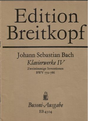 Bach - Two - part Inventions BWV 772-786 second hand