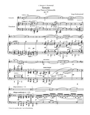 Rachmaninoff Works for Violoncello and Piano BA09994