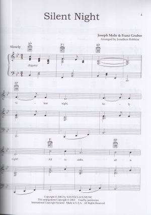 26  коледни песни  за пиано , вокал и китара