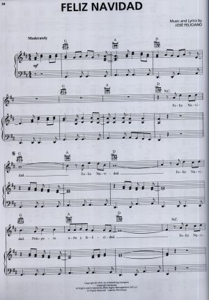  Kоледни  хитови песни  за пиано , вокал и китара