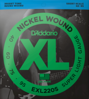 Daddario  EXL220S, 40-95 Super Light, Short Scale, XL Nickel Bass Strings