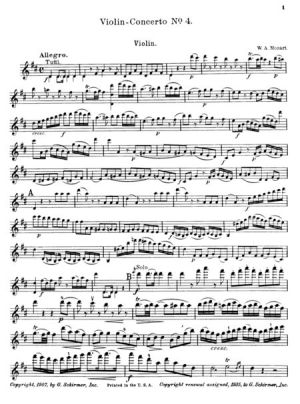 Моцарт - Концерт № 4,в ре мажор к. 218 за цигулка и пиано