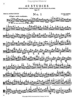 Popper - 40 Etude, Op. 73 for cello