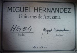 Miguel Hernandez classic guitar mod. 04