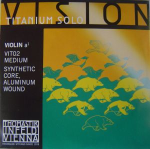 Thomastik Vision Titanium Solo synthetic core - single string A for violin - aluminium wound