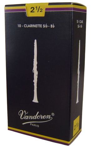 Vandoren reeds for Clarinet B flat size 2 1/2 - box