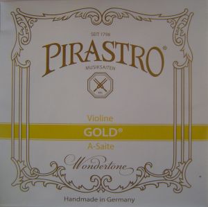 Pirastro Gold Gut Core Aluminium Wound single string for violin - А