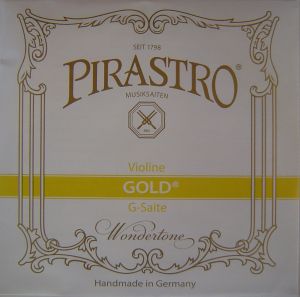 Pirastro Gold Gut Core Silver  Wound single string for violin - G