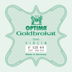Optima Goldbrokat E струна за цигулка 0,25 с  топче