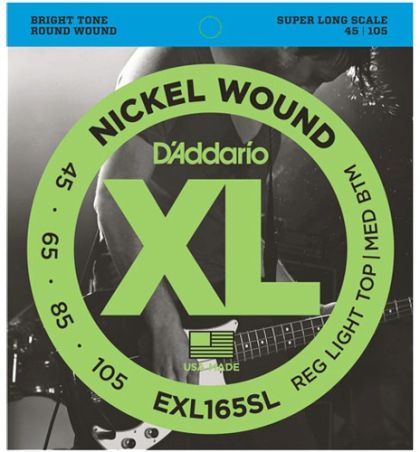 Daddario EXL165SL струни за бас китара nickel round wound 045 - 105