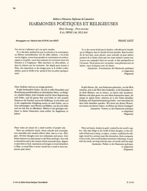 Liszt Harmonies poetiques et religieuses