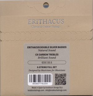 струни за класическа китара Knobloch ERITHACUS CX Carbon 33.5 Medium Tension