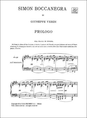 Verdi - Simon Boccanegra vocal score