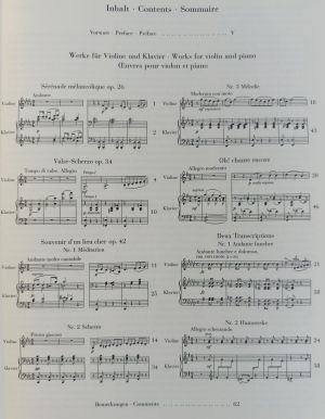 Tschaikowsky Works for Violin and Piano