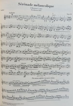 Tschaikowsky Works for Violin and Piano