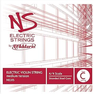 D'Addario NS Electric Violin Single Low C String, 4/4 Scale, Medium Tension