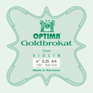 Optima Goldbrokat Е string for Violin 0,25 with ball end