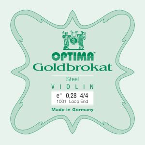 Optima Goldbrokat Е string for Violin 0,28 with loop end