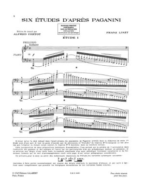 Лист - Шест големи етюда по Паганини (Cortot)