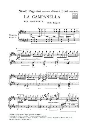 Лист Grandi Studi Da Paganini: La Campanella